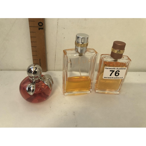 76 - X3 part used perfumes