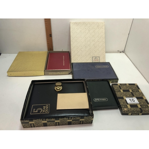 10 - Qty of vintage address books etc