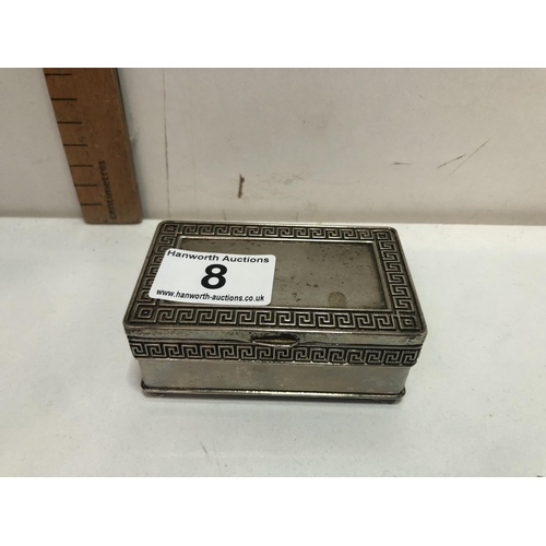 8 - Silver plated box