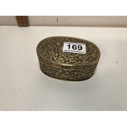 169 - Brass lidded box