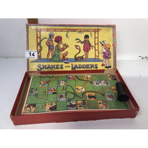 14 - Vintage snakes & ladders