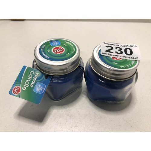 230 - X2 new vapor candles