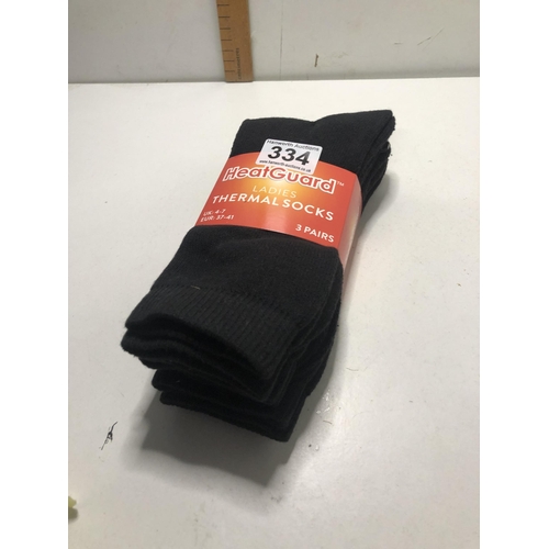 334 - New & tagged 3pk of lady's thermal socks