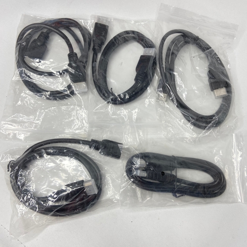 294 - 5 x HDMI cables NEW