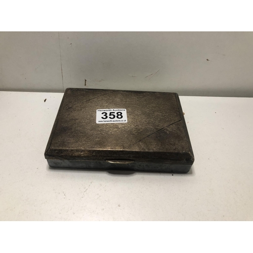 358 - Silver plated cigarette box