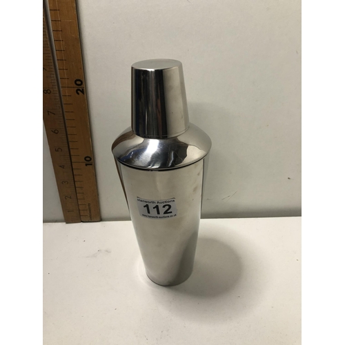 112 - Silver plated cocktail shaker