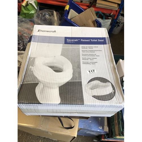 117 - New raised toilet seat