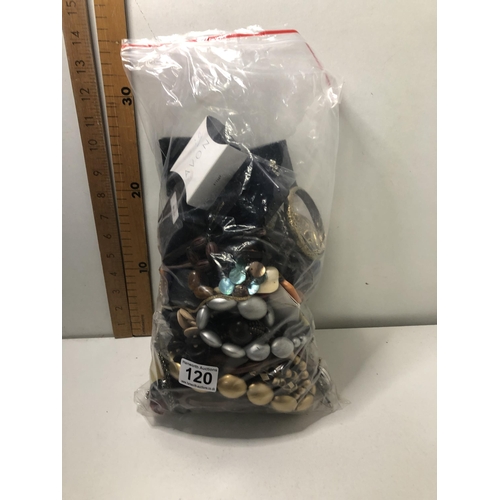 120 - Large bag of costume jewellery