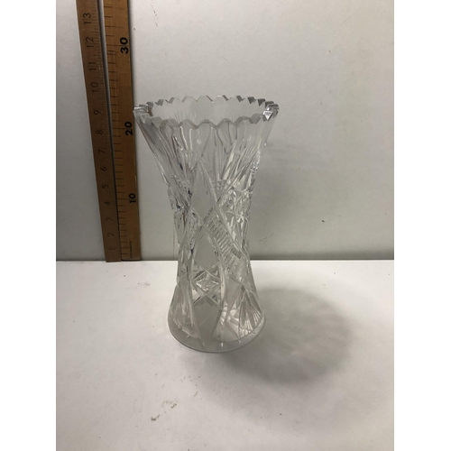 126 - Cut glass vase