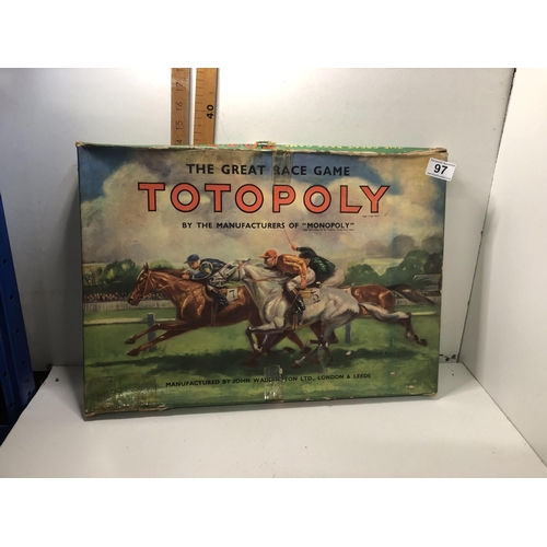 97 - Vintage Totopoly game