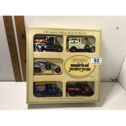 92 - 1982 limited edition die cast set