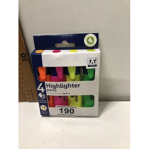 190 - Pack of high lighters