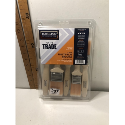 207 - New pack of Hamilton paint brushes