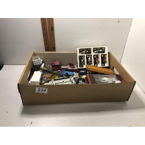 234 - Tray of play worn die cast etc