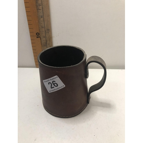 26 - Leather tankard