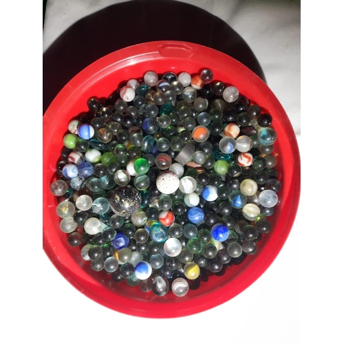 99 - Tub of marbles