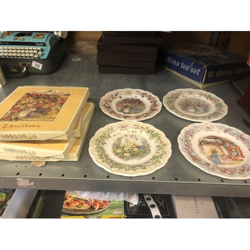 12 - X4 Royal Doulton Brambly Hedge plates boxed