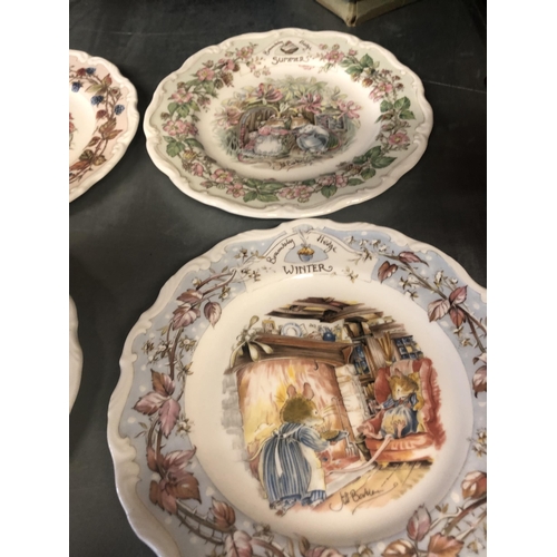 12 - X4 Royal Doulton Brambly Hedge plates boxed