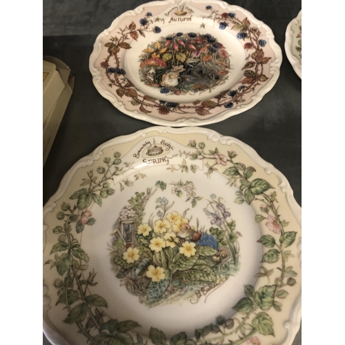 12 - X4 Royal Doulton Brambly Hedge plates boxed