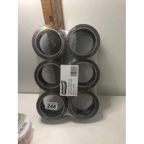 248 - X6 rolls of packing tape