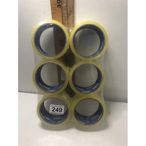 249 - X6 rolls of cellotape