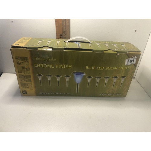 261 - New 10 pack of solar lights