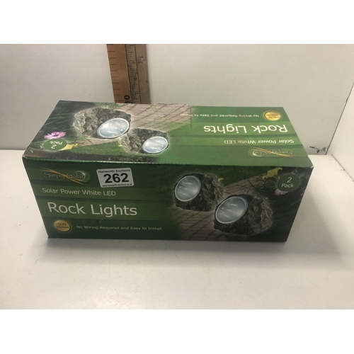 262 - 2 pack of rock solar lights