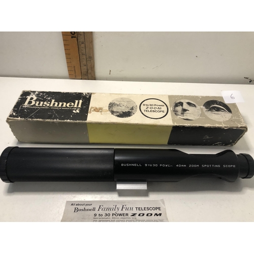 6 - Bushnell 9 to30 Power Zoom Telescope