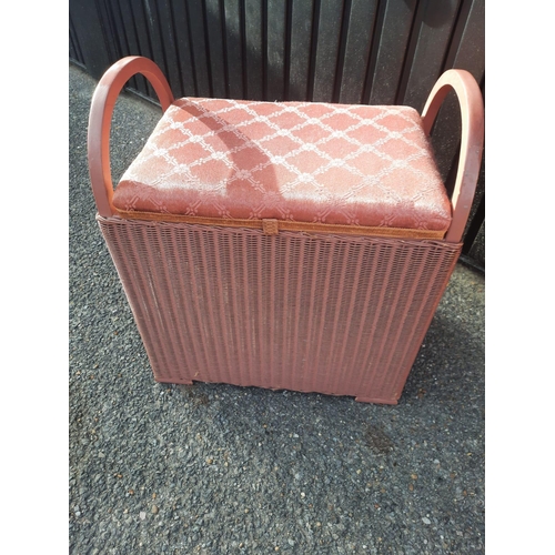 63 - Vintage Lloyd Loom basket seat