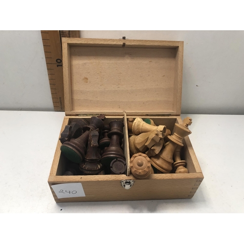 240 - Wooden chess set