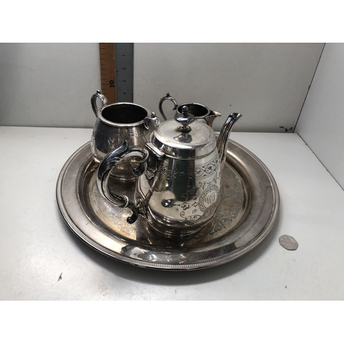 30 - Silver plated tea set