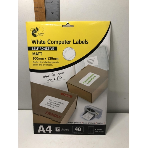 81 - New pack of white computer labels