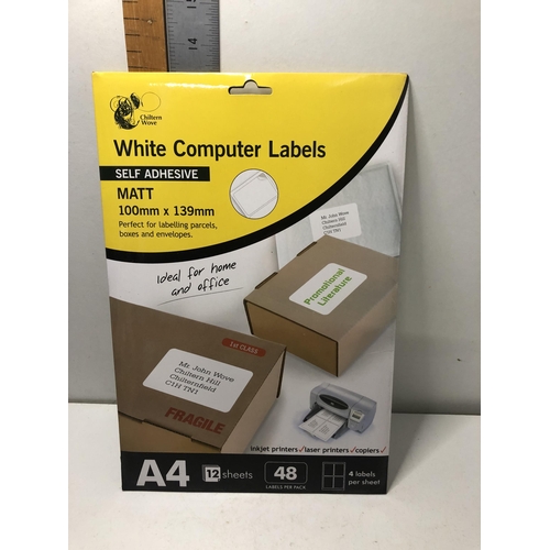 82 - New pack of white computer labels