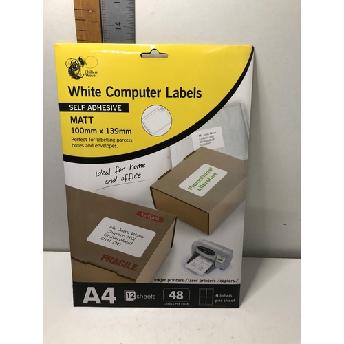 84 - New pack of white computer labels