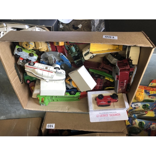 106 - Tray of die cast play worn