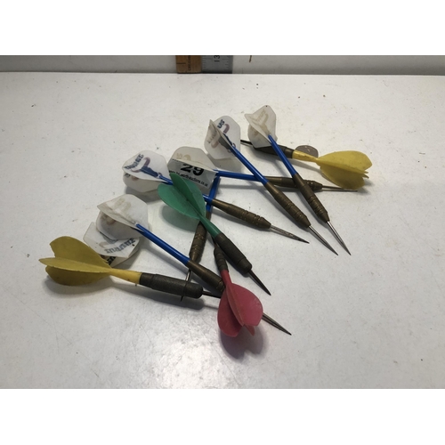 29 - Qty of vintage darts