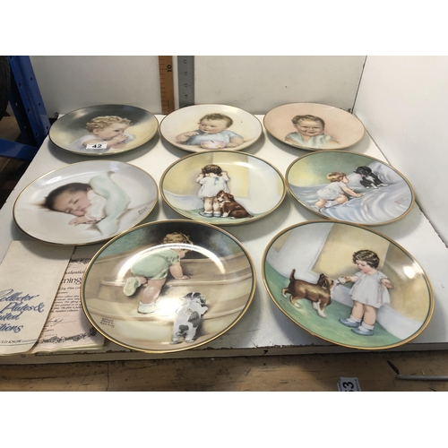 42 - X8 Hamilton Collection plates