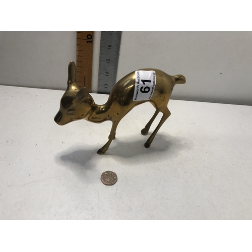 61 - Brass deer