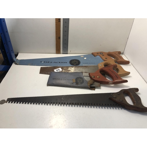 64 - Qty of vintage saws