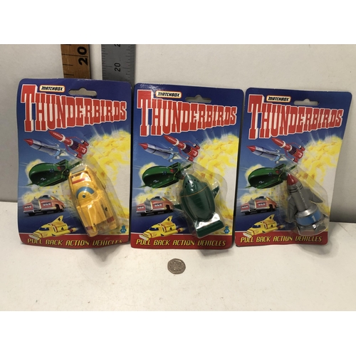 94 - X3 Matchbox Thunderbirds Action vehicles