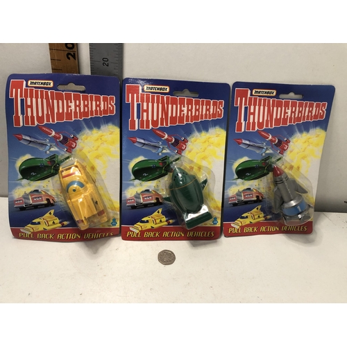 96 - X3 Matchbox Thunderbirds Action vehicles