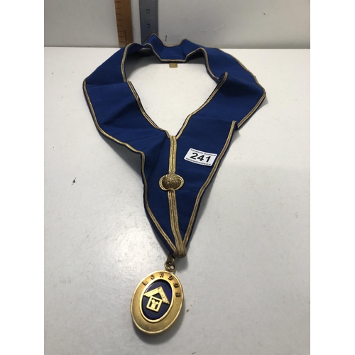 241 - Masonic collar with medal