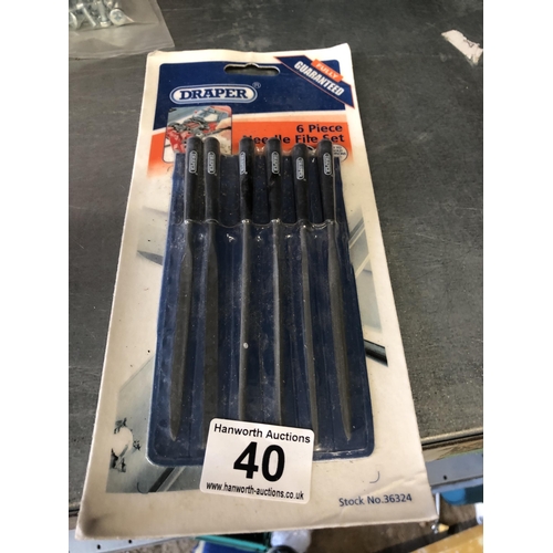 40 - 6 piece needle file set