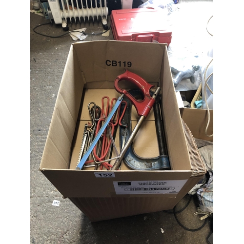 152 - Box of hack saws & G clamps
