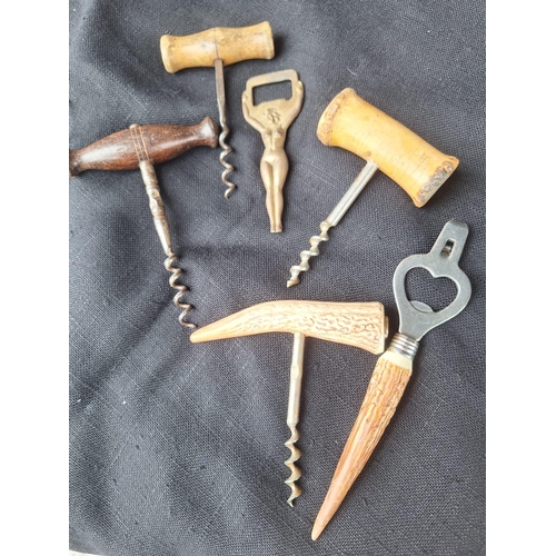 174 - Vintage cork screws & bottle opener