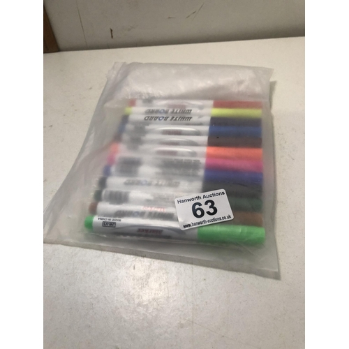63 - New pack of 12 paint pens