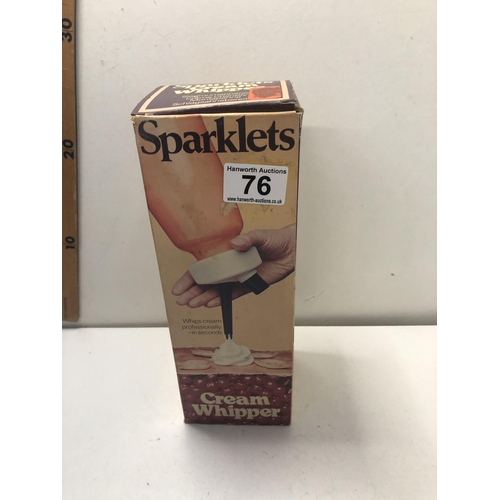 76 - Sparklets cream whipper