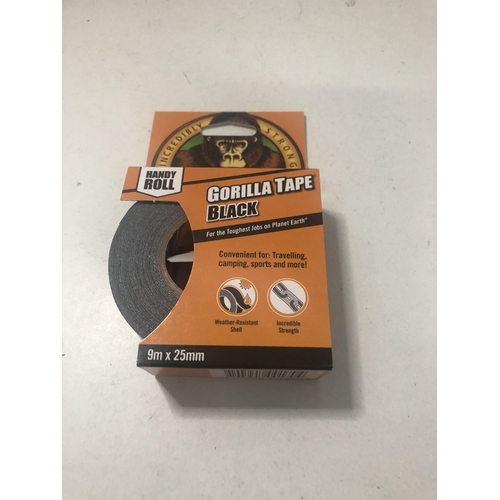 72 - Gorilla tape BLACK
9m x 25mm