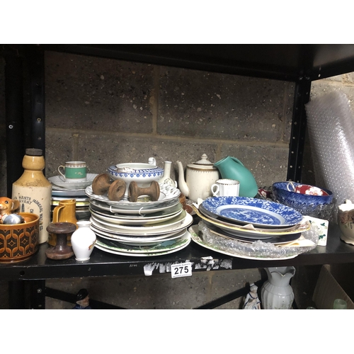 275 - Shelf full of china etc
PLEASE NOTE NOT POSTABLE