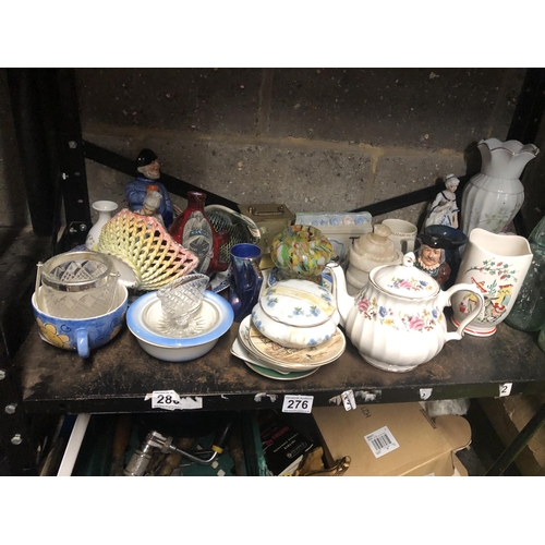 276 - Shelf full of china etc
PLEASE NOTE NOT POSTABLE